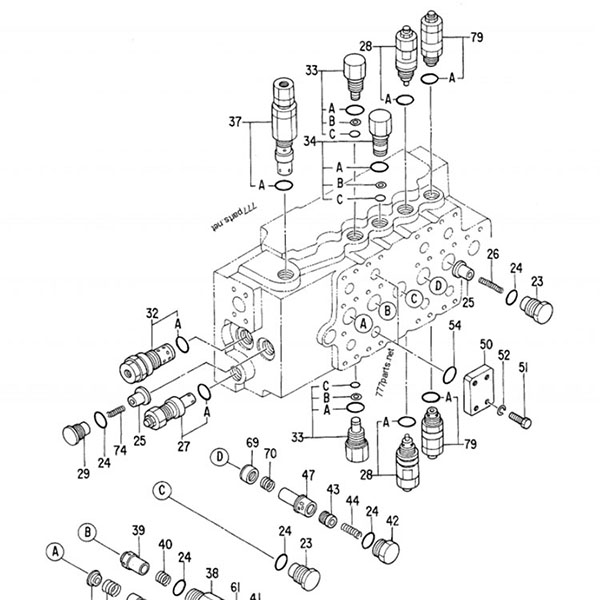 Hitachi EX300-2 Hidravlik Nəzarət Klapanı 4314749